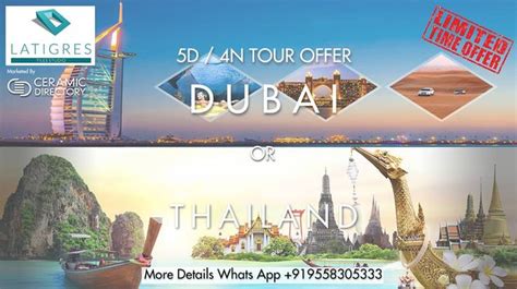 Greetings Offer From Latigres Vitrified 5d 4n Tour Dubai