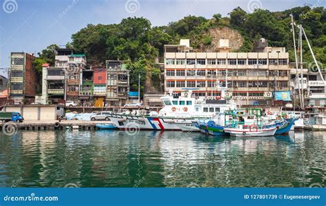 Fishing Harbor Of Keelung City Editorial Stock Image Image Of House