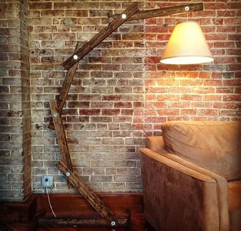 34 wood lamps you'll want to diy immediately read more at www. Rustic Wood Arc Floor Lamp • iD Lights