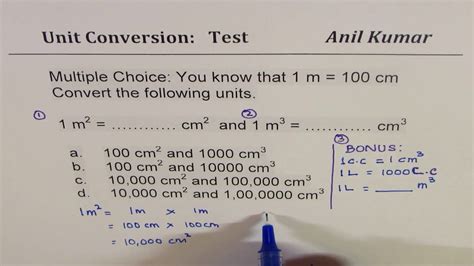 The unit centimetre is part of the international metric system which advocates the use of decimals in the calculation of unit fractions. How to apply 1 m = 100 cm to convert units for area and ...