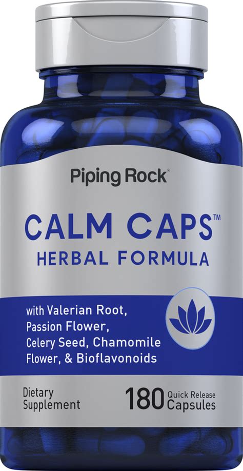 Calm Caps 180 Capsules Calming Supplement Pipingrock Health Products