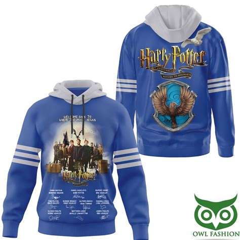 Premium Harry Potter 20th Anniversary Ravenclaw Eagle 3d Shirt Owl