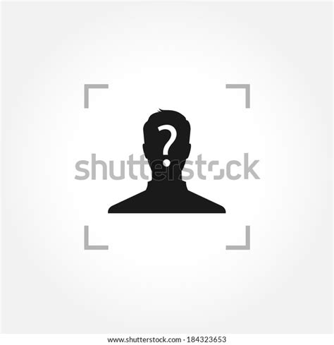 Anonymous Male Icon Question Mark Inside Stock Vector Royalty Free