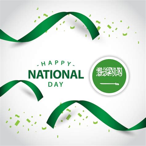 Happy Saudi Arabia National Day Vector Template Design Vector Premium