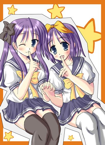 Hiiragi Kagami And Hiiragi Tsukasa Lucky Star Drawn By Hiiragitomoka