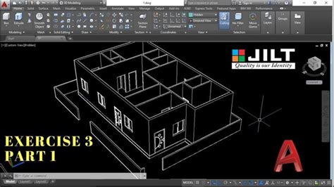 Create 3d House Using Autocad In Easy Steps Ex 3 Part 1 In This