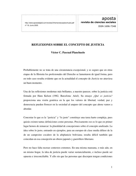 PDF Reflexiones Sobre El Concepto De Justicia