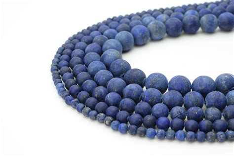 Matte Lapis Lazuli Beads Round 4mm 6mm 8mm 10mm 12mm 155 Strand Loose