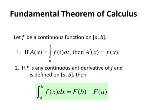 Ppt The Fundamental Theorem Of Calculus Powerpoint Presentation Free