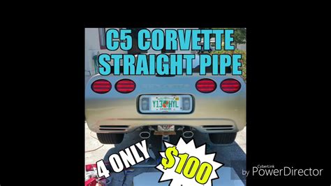C5 Corvette Diy Straight Pipe 100 Youtube