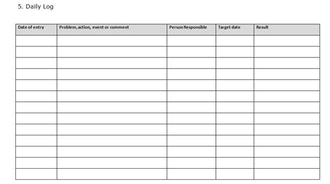 Download a free monthly timesheet for excel or google sheets to record hours based on different projects and tasks. 7 Best Images of Printable Daily Log Sheets Templates ...