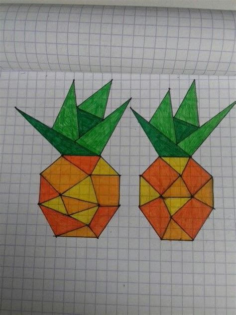 Ananas Dibujos En Cuadricula Dibujos De Geometria Cuadricula Para
