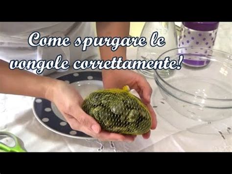 Dopo aver pulito e spurgato le vongole, prepara un trito di aglio e prezzemolo. Come spurgare le vongole correttamente! - YouTube