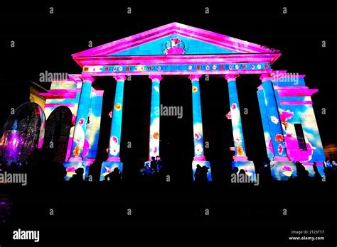Light Projected On To The Art Gallery Of South Australia During The