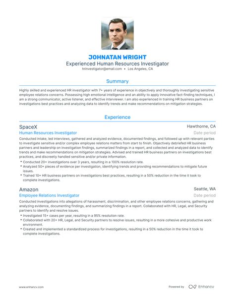 Investigator Resume Examples Guide For