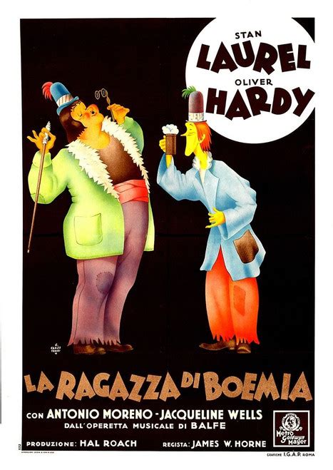 Laurel And Hardy Italian The Bohemian Girl Poster Print By