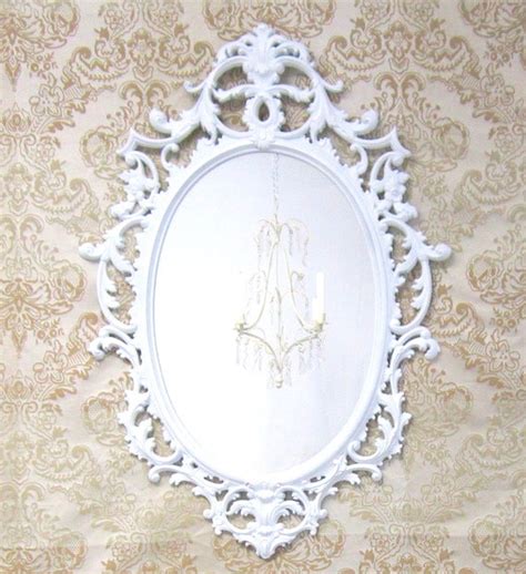 White Hollywood Regency Mirrors For Sale White Baroque Mirrors