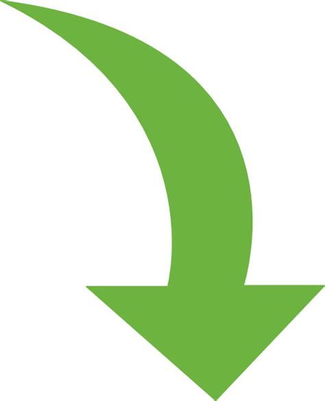 Curved Arrow Bright Green Clip Art At Vector Clip Art