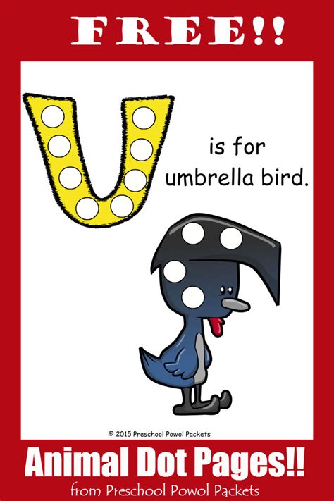 Whether it's a pet you have at home or a newborn at the zoo, we love to watch these little guys and girls explore the world. {FREE} Letter U Animal Alphabet Dots Printable ...