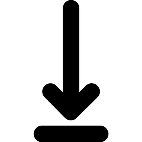 Down Straight Arrow On A Line Vector Svg Icon Svg Repo