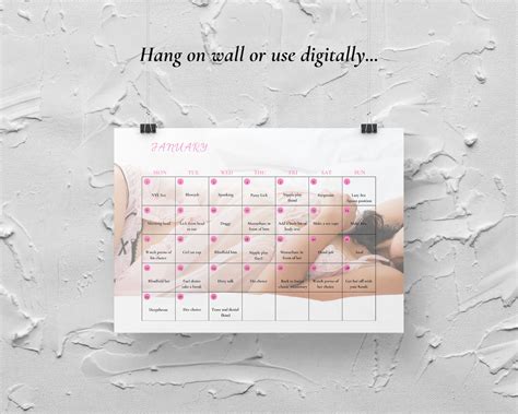 20232024 Kinky Sex Calendar Printable Calendar For Adults 365 Sex Activities Etsy