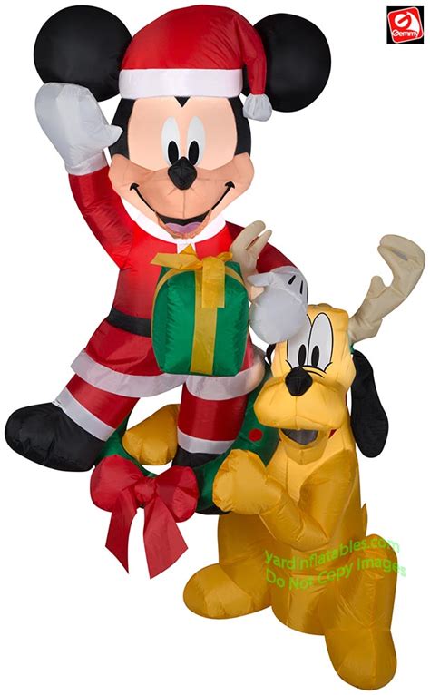 5 Gemmy Airblown Inflatable Christmas Hanging Disney Mickey Mouse