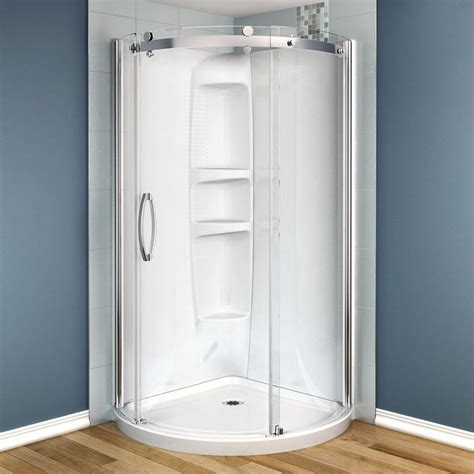 Maax Olympia 36 In X 36 In X 78 In Acrylic Corner Round Shower Stall