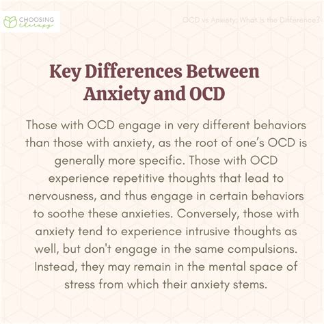 How Are Ocd And Anxiety Different