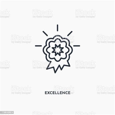 Excellence Outline Icon Simple Linear Element Illustration Isolated