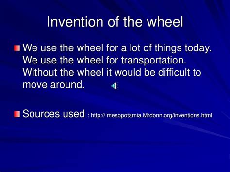Ppt Invention Of The Wheel By Evan Chmura Powerpoint Presentation