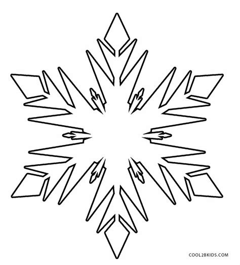 Printable large snowflake coloring page. Printable Snowflake Coloring Pages For Kids | Cool2bKids