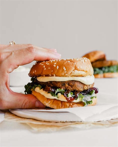 Vegan Gluten Free Mushroom Veggie Burger Recipe Zestful Kitchen