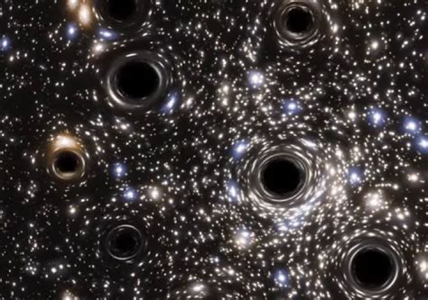 Cómo es el enjambre de agujeros negros descubierto por el Hubble