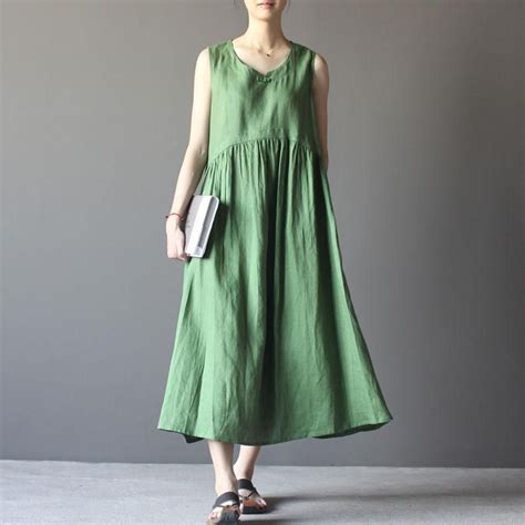 Long Sleeve Dresses Fall Summer Linen Dresses Summer Maxi Dress