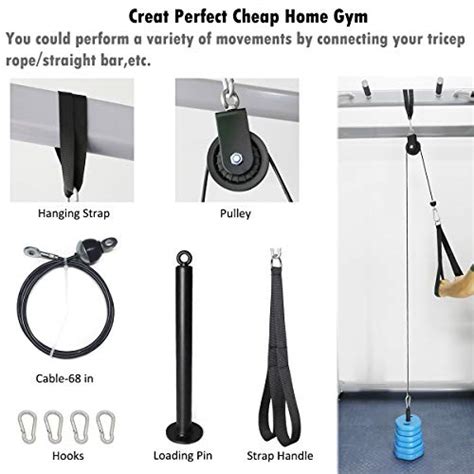 Check out this homemade diy cable pully machine. SYL Fitness LAT Pulldown Cable Pulley System Adjustable ...