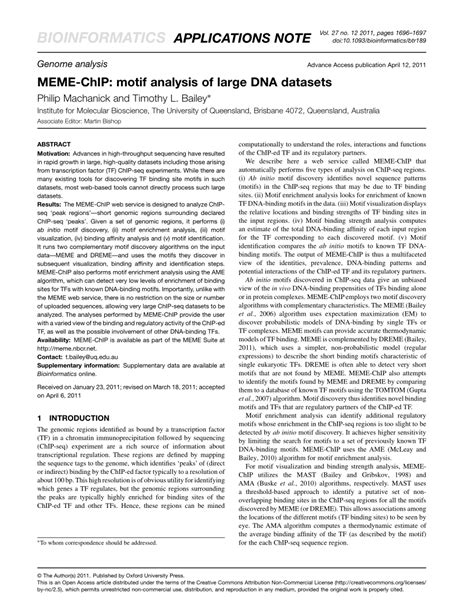 pdf meme chip motif analysis of large dna datasets