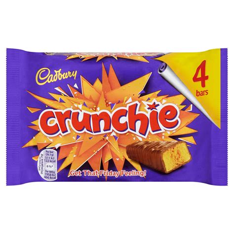 cadbury crunchie chocolate bar 4 pack 104 4g multipacks iceland foods