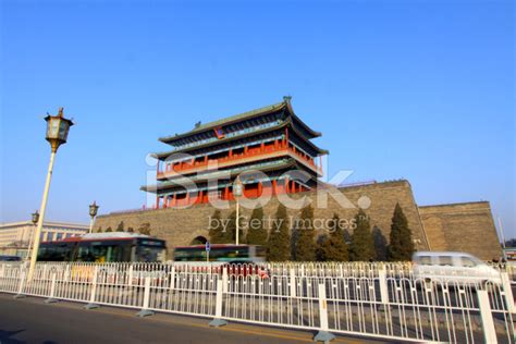 Zhengyang Gate Towers In Beijing Stock Photo Royalty Free Freeimages