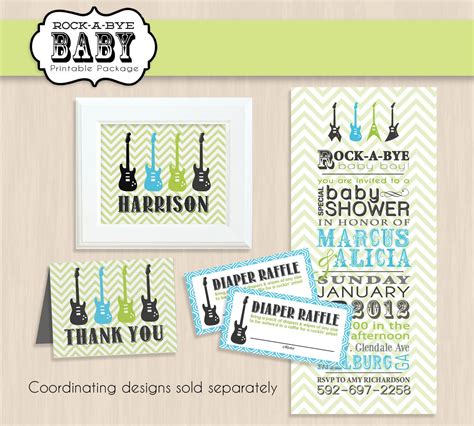 Rock A Bye Baby Shower Printable Package In By Printasticdesign