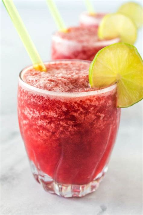 Cherry Lime Slushies Recipe Refreshing Drinks Recipes Slushies