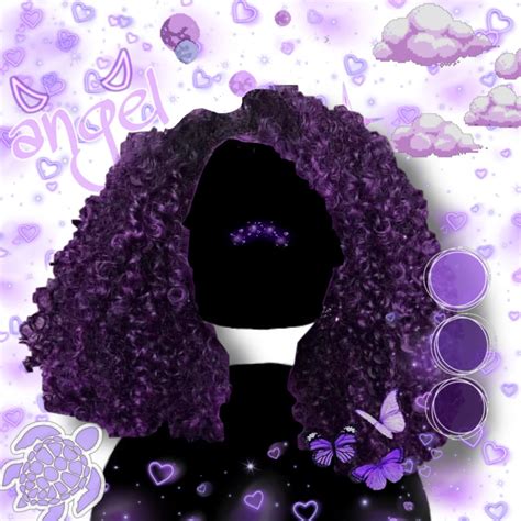 Purple Curly Hair Ícones
