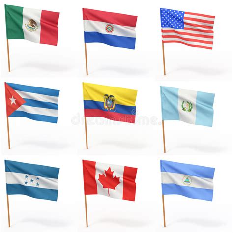 World Flags North America Stock Vector Illustration Of Flag 23800465