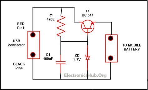 Keep the battery connected to the charger and pass power through the additional jst connector using the included cable! USB Mobile Charger Circuit | Circuit diagram, Usb, Electronic engineering