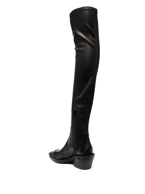 Khaite The Charleston Thigh High Boots In Black Modesens