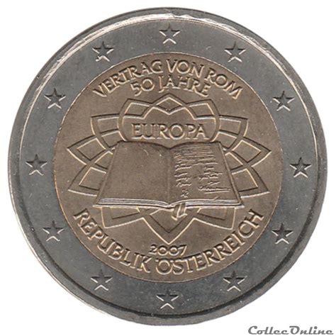 Autriche 2007 50e Anniversaire Du Traité De Rome Monnaies