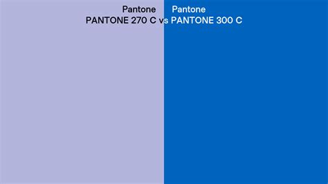Pantone 270 C Vs Pantone 300 C Side By Side Comparison