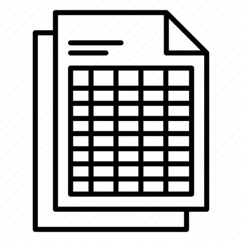 Excel File Spreadsheet Table Xls Icon