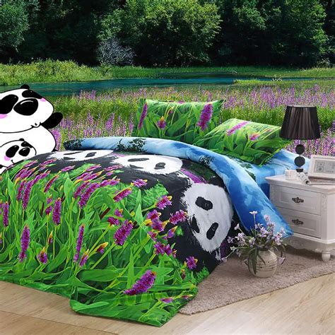 Panda Animal Print Bedding Set Bedspreads Bed Covers Sheets Girls