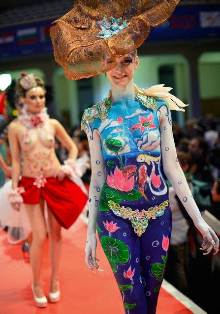 “body Painting” Contest Of The Omc Hairworld World Cup 2014 In
