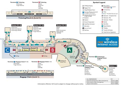 Washington Dca Airport Terminal Map Image To U